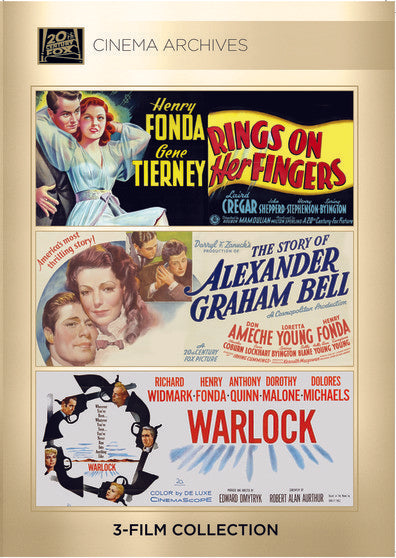 Henry Fonda Set: Rings on Her Fingers 1942/ The Story of Alexander Graham Bell 1939/ Warlock 195 (DVD)