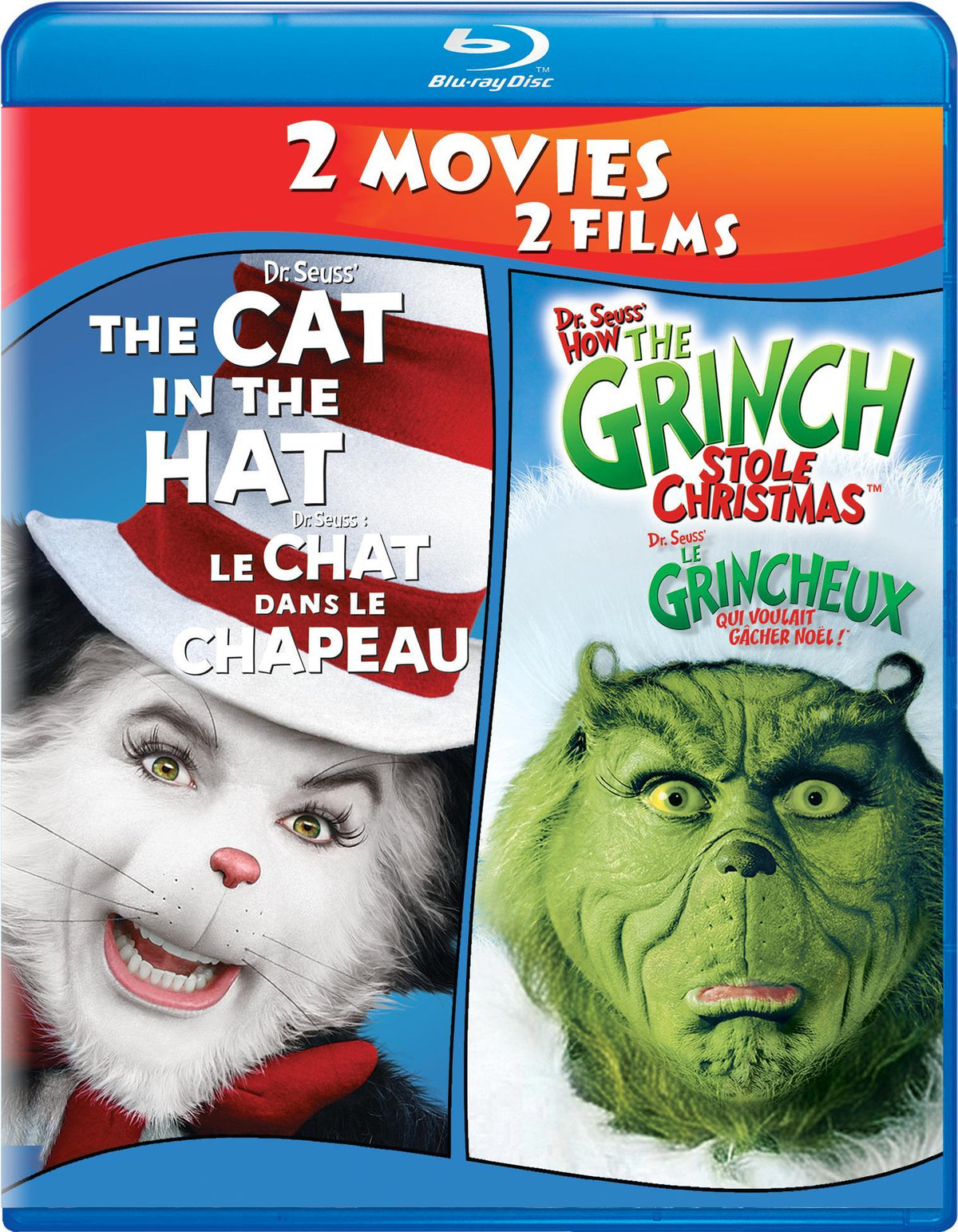 Dr. Seuss' The Cat In The Hat / Dr. Seuss' How The Grinch Stole Christmas 2-Movie Collection (Blu-ray)
