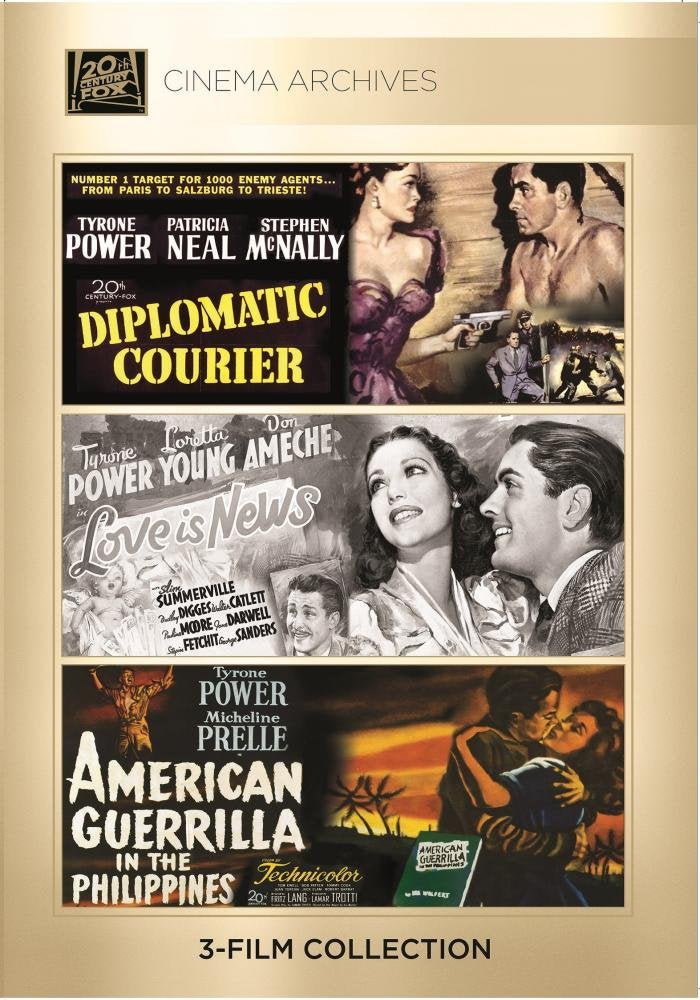 Tyrone Power Set - Diplomatic Courier 1952/ Love Is News 1937/ American Guerilla in the Philippin (DVD)