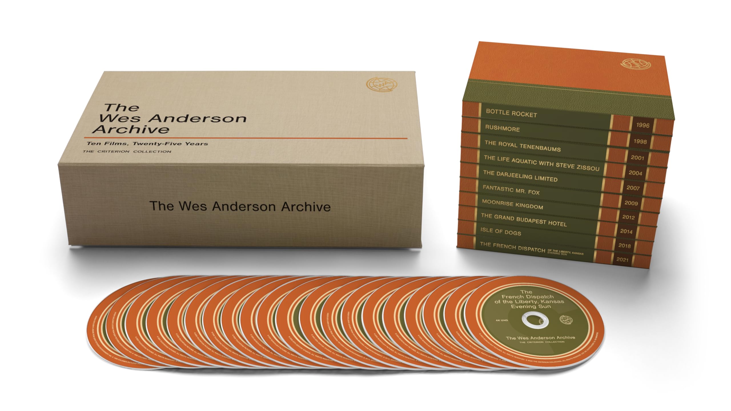 Wes Anderson Archive: Ten Films, Twenty-Five Years (4K Ultra HD)