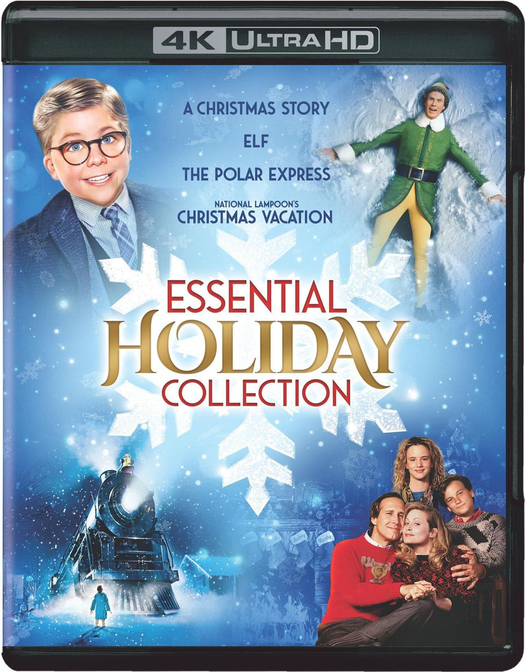 Essential Holiday 4-Film Collection (Elf, A Christmas Story, National Lampoon’s Christmas Vacation, Polar Express) (4K Ultra HD)