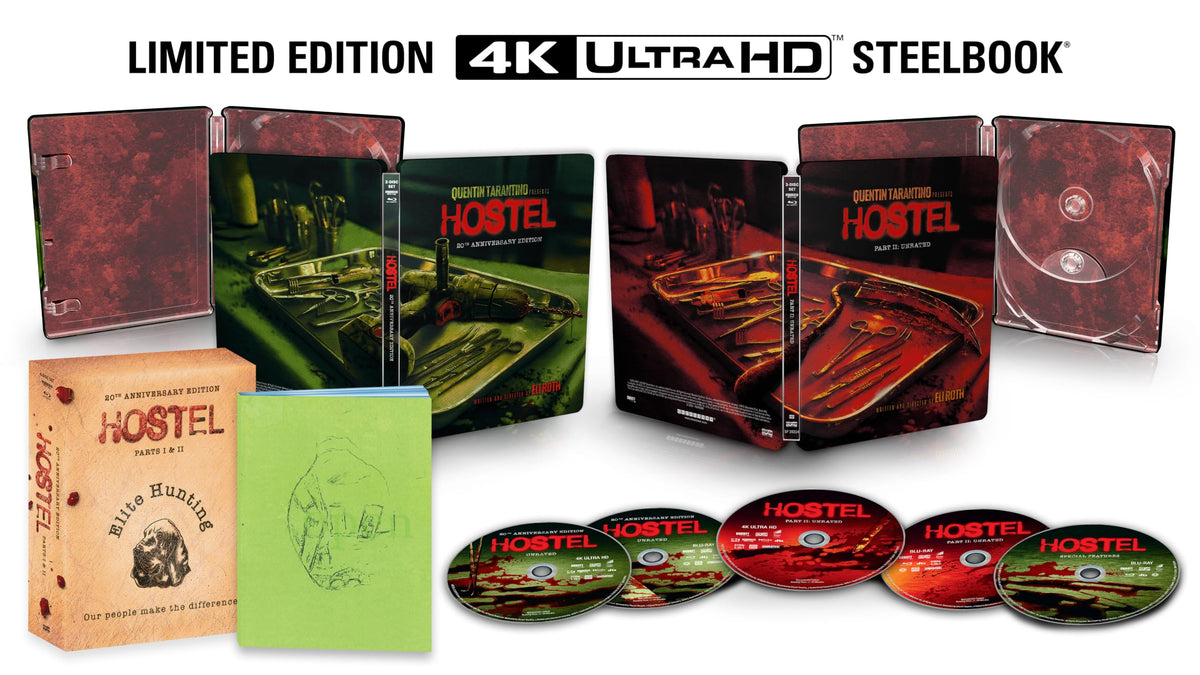 Hostel: Parts I & II (20th Anniversary Edition) [Steelbook] (4K Ultra HD)