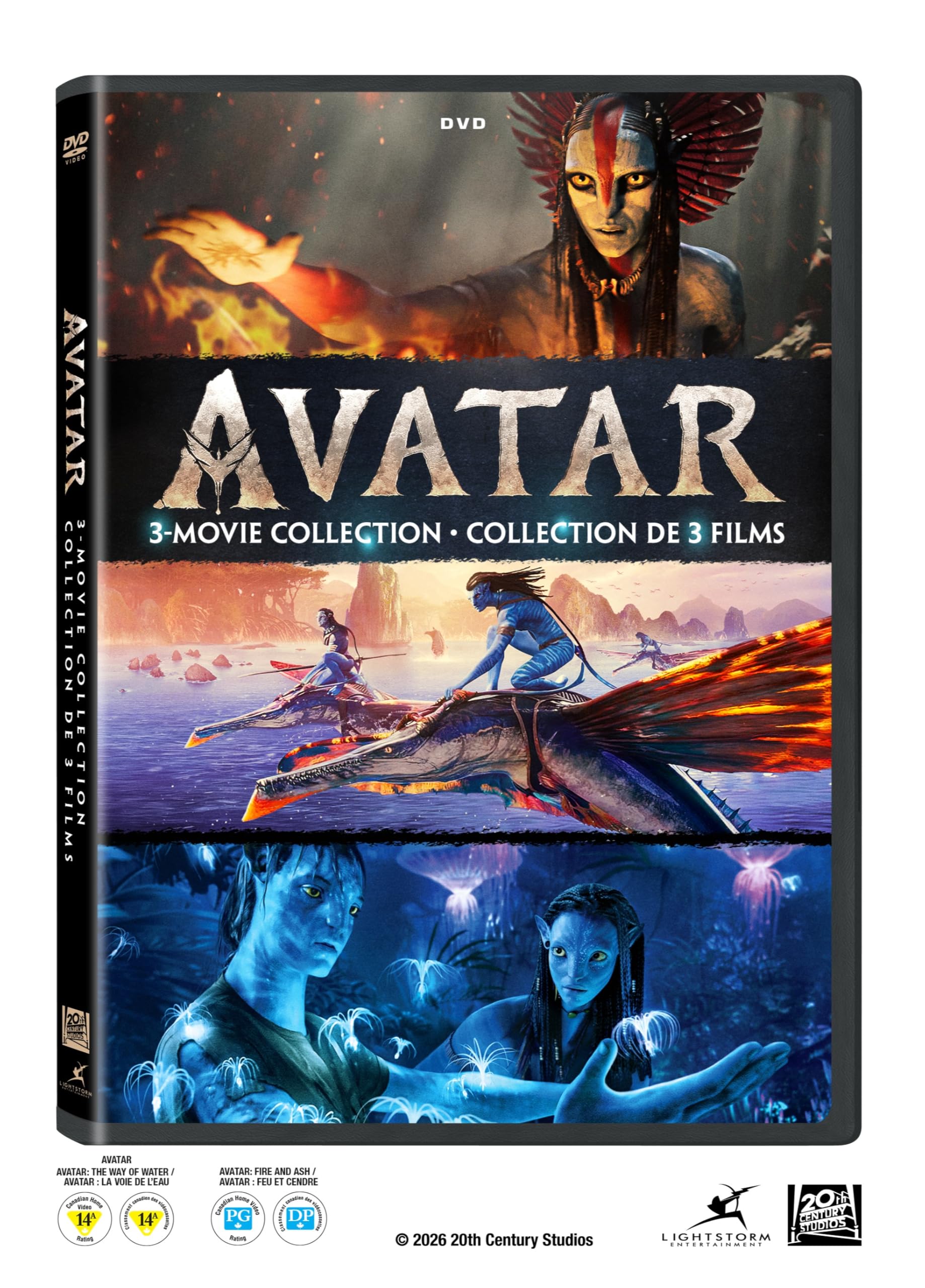 Avatar: Fire and Ash / Avatar: Way of Water / Avatar (DVD)