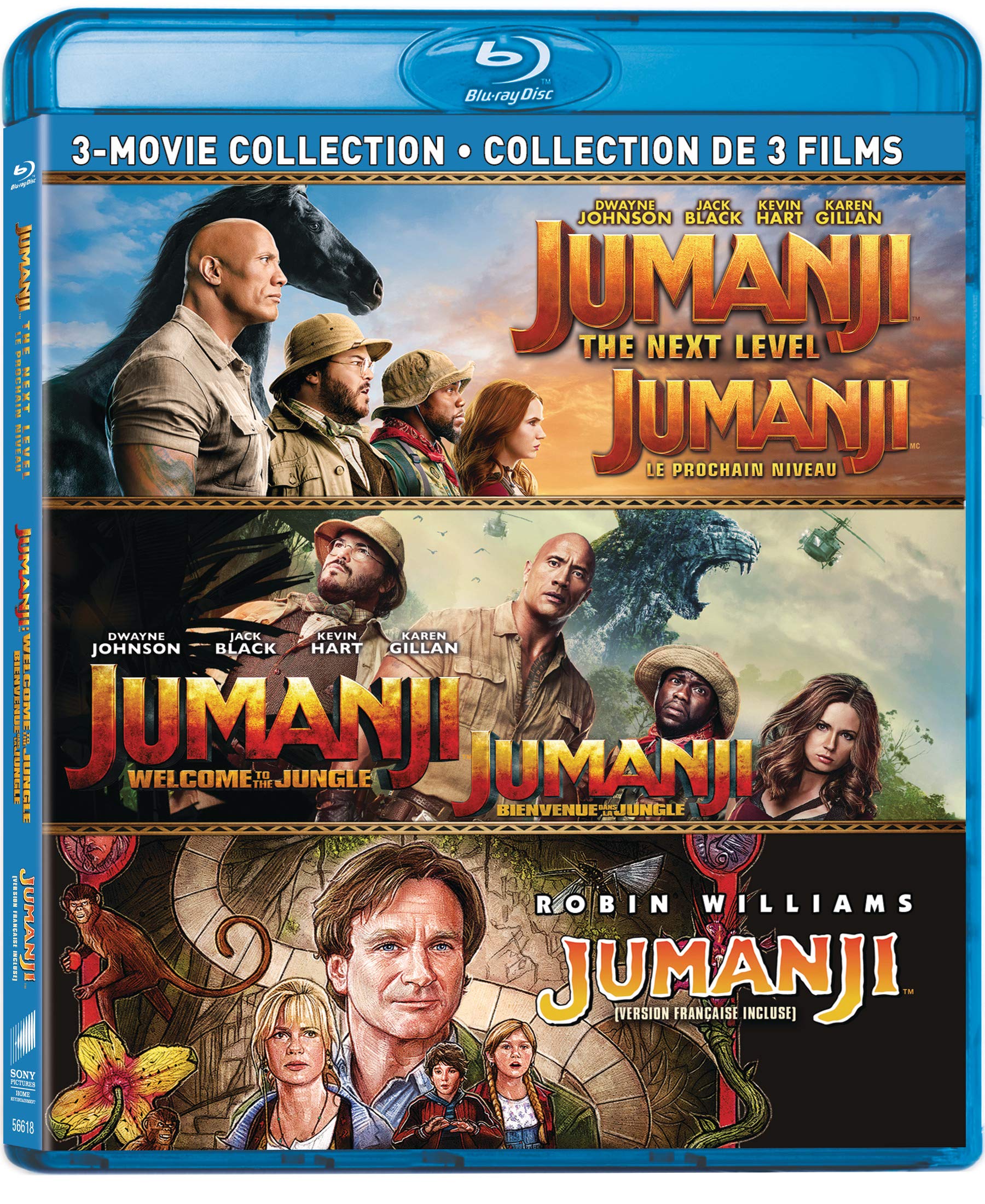 Jumanji: The Next Level / Jumanji: Welcome to the Jungle / Jumanji 1995 (Blu-ray)