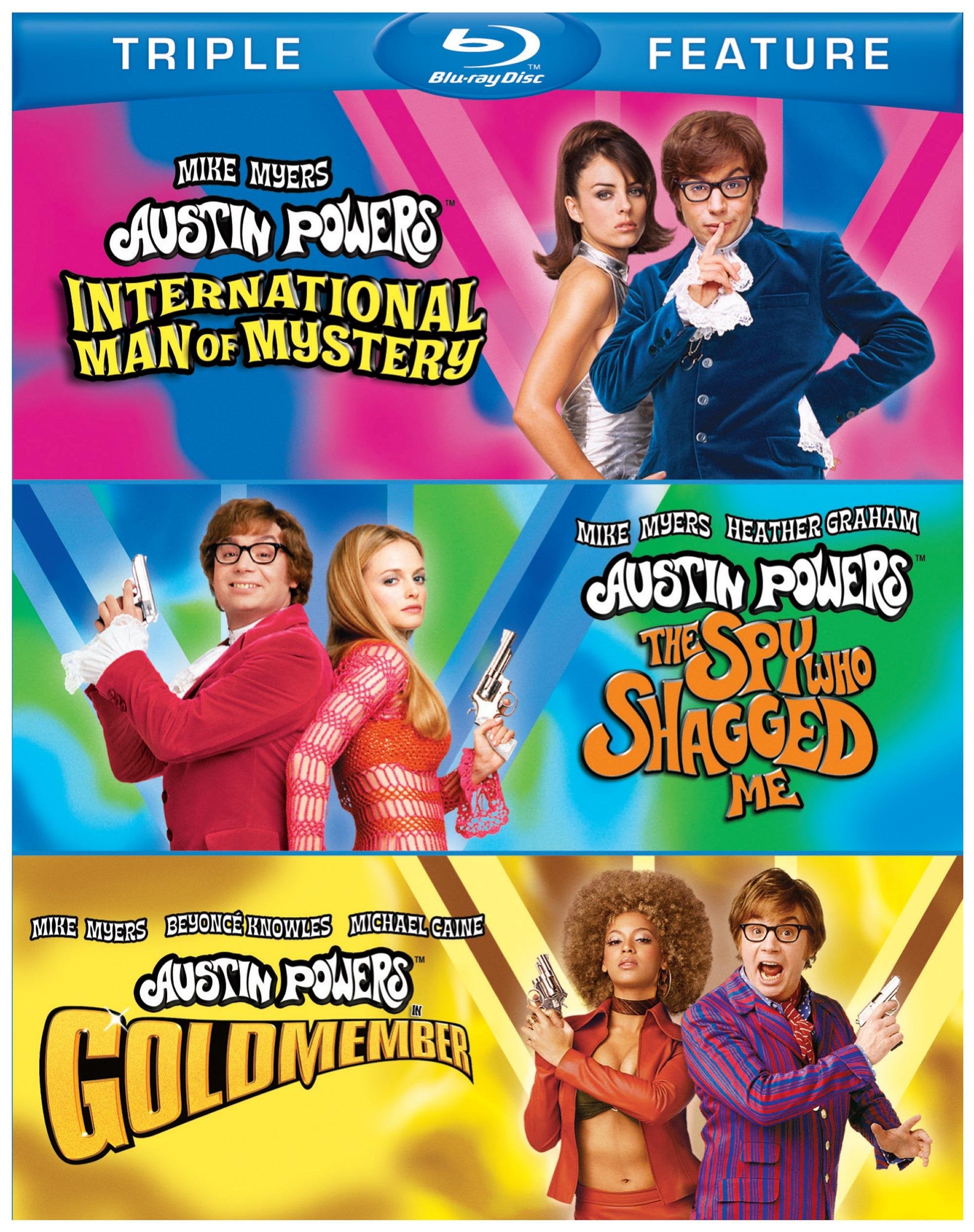 Austin Powers-International Man of Myst, Spy Who Shagged, Goldmember (Blu-ray)