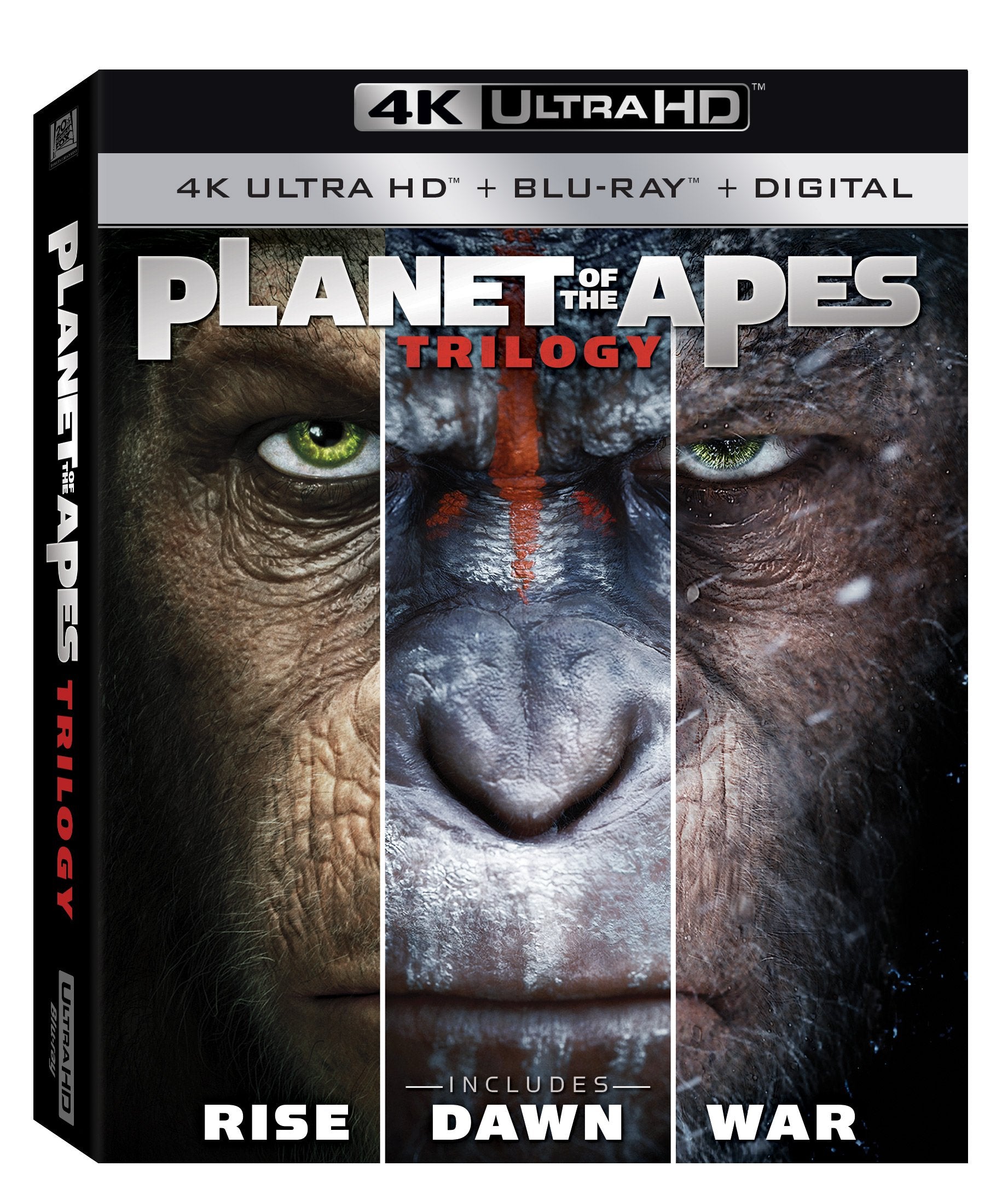 Planet of the Apes 1-3 Trilogy (4K Ultra HD)