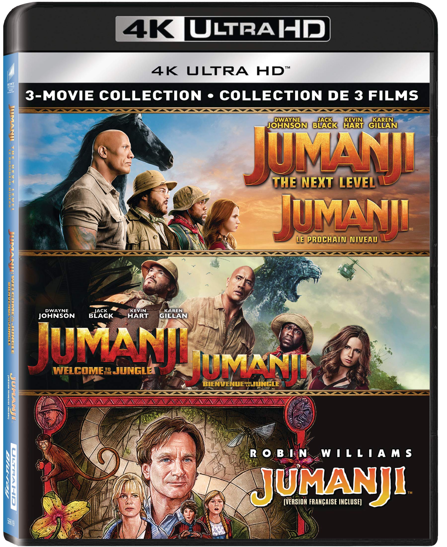 Jumanji: The Next Level / Jumanji: Welcome to the Jungle / Jumanji 1995 (Blu-ray)