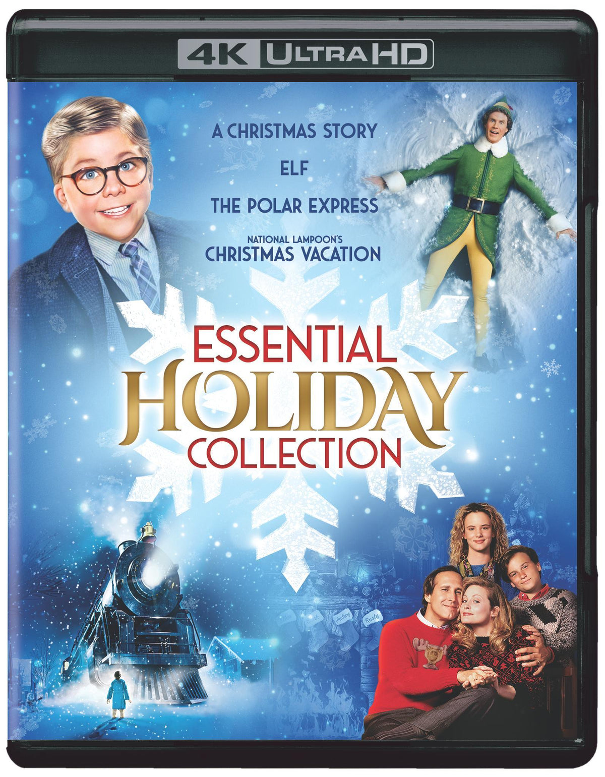 Essential Holiday 4-Film Collection (Elf, A Christmas Story, National Lampoon’s Christmas Vacation, Polar Express) (4K Ultra HD)