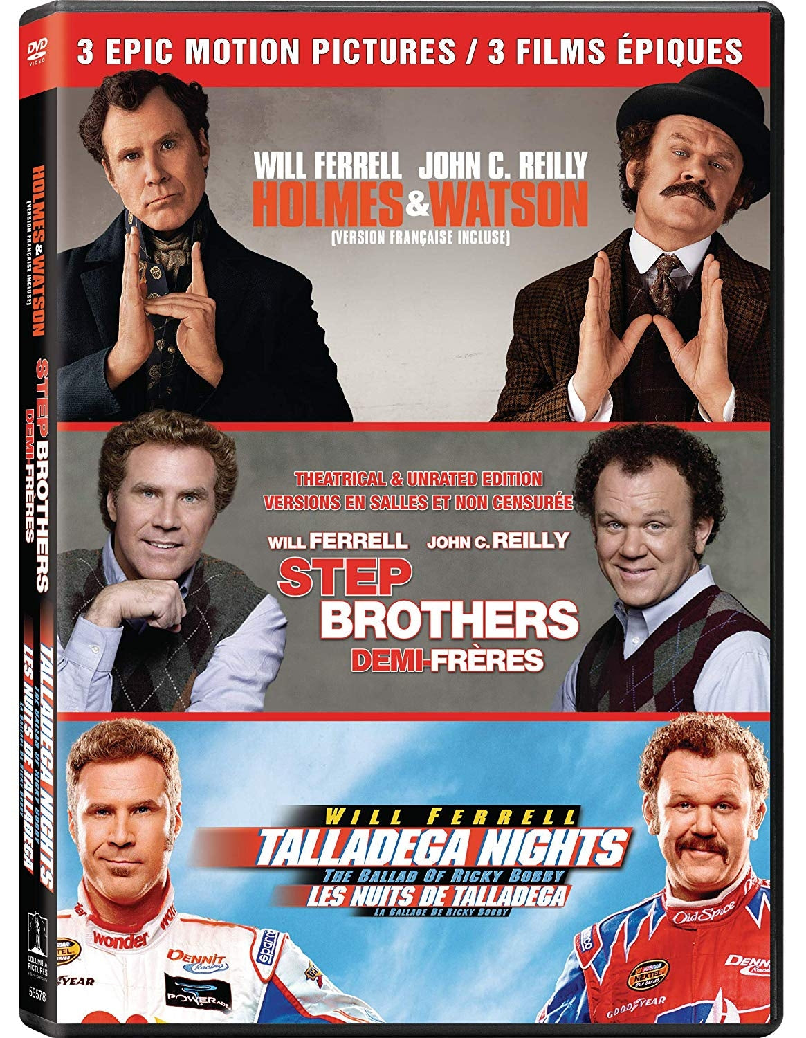 Holmes and Watson / Step Brothers / Talladega Nights: The Ballad of Ricky Bobby (DVD)