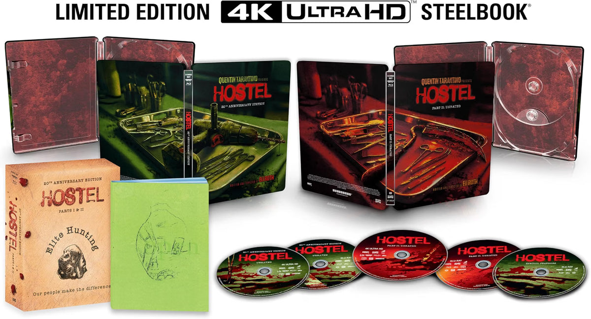 Hostel: Parts I & II (20th Anniversary Edition) [Steelbook] (4K Ultra HD)