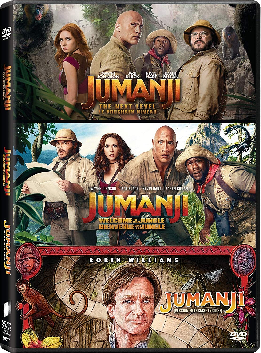 Jumanji: The Next Level / Jumanji: Welcome to the Jungle / Jumanji 1995 (DVD)